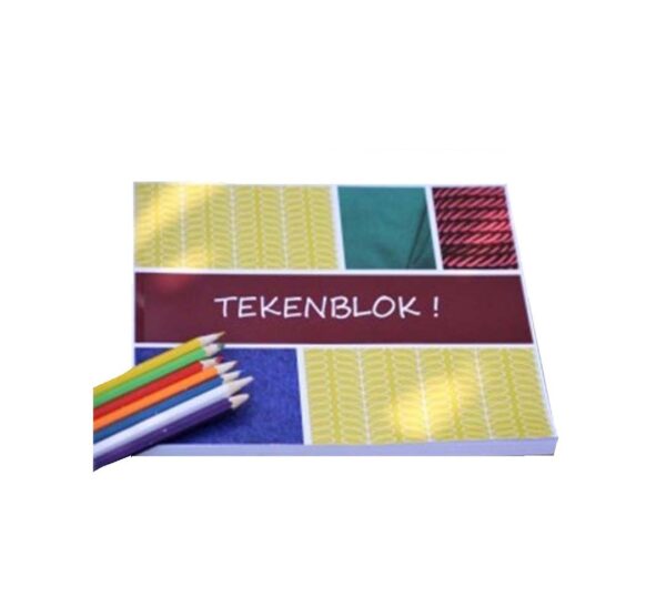 Tekenblok met kleurtjes