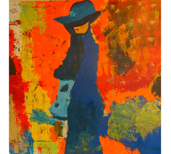 Lady in blue