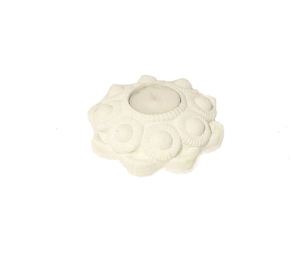 Waxinelichthoudertje Zeeuwse knop wit
