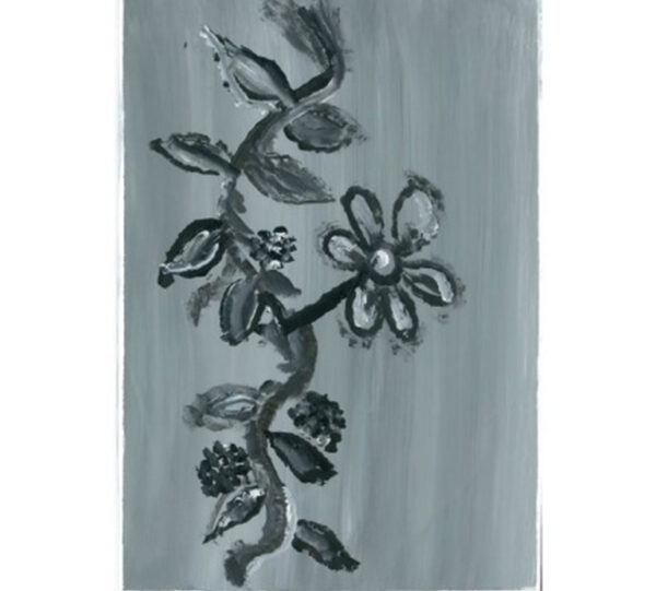 Bloemslinger zwart/wit