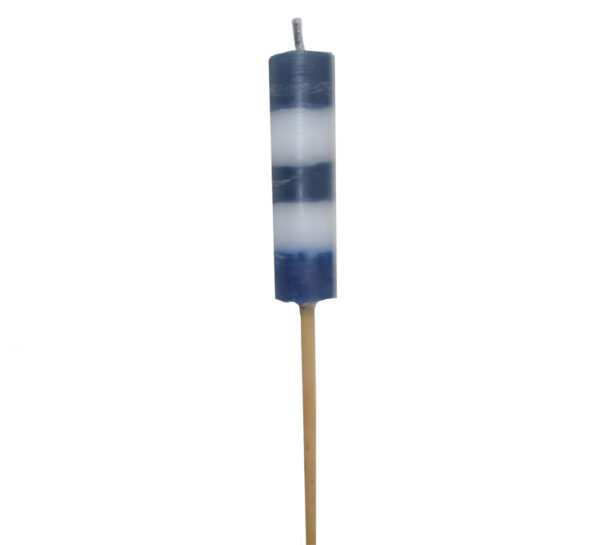 Tuinfakkel Bretonse streep blauw/wit