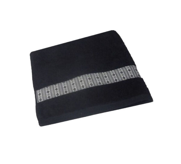 Keukenhanddoek met Zeeuws schortenbont zwart