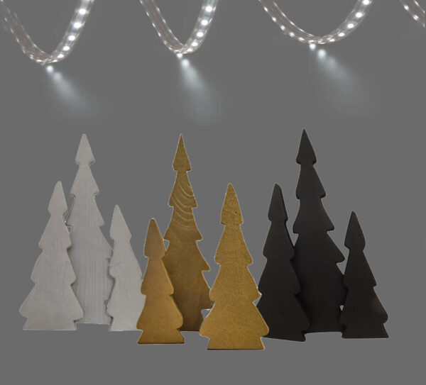 Houten boompjes (3 stuks)