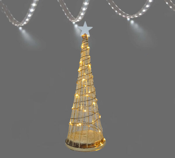 Kerstboom met lichtjes
