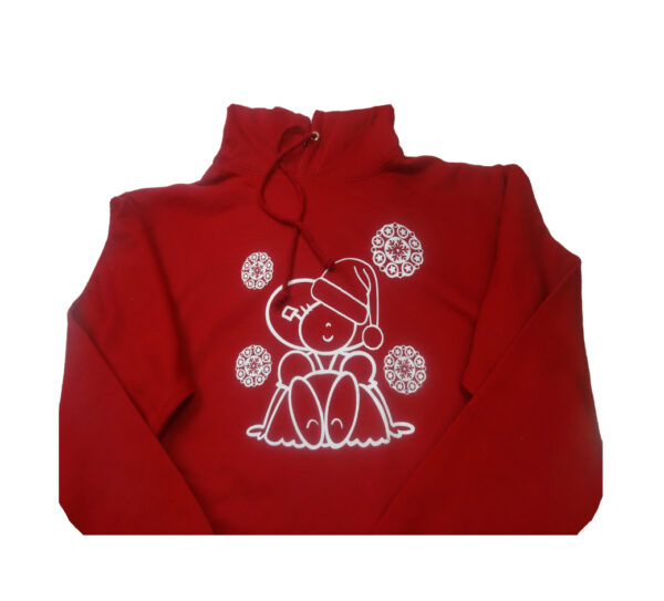 Hoodie rood met Zeeuwse opdruk